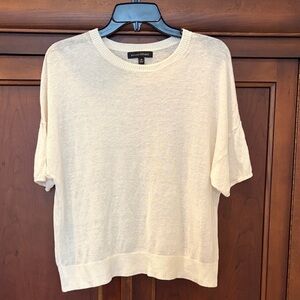 Banana Republic Cream Short Sleeve Sweater
